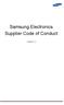 Samsung Electronics Supplier Code of Conduct. Version 2.2