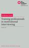 Training professionals in motivational interviewing