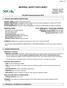 MATERIAL SAFETY DATA SHEET