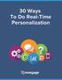 30 Ways To Do Real-Time Personalization