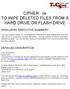 CIPHER /w TO WIPE DELETED FILES FROM A HARD DRIVE OR FLASH DRIVE