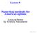 Numerical methods for American options