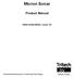 Micron Sonar. Product Manual. 0650-SOM-00003, Issue: 02. 0650-SOM-00003, Issue: 02 1 Tritech International Ltd.