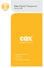 Cox Digital Telephone Quick Guide