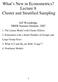 What s New in Econometrics? Lecture 8 Cluster and Stratified Sampling