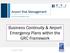 Business Continuity & Airport Emergency Plans within the GRC Framework