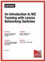 An Introduction to NIC Teaming with Lenovo Networking Switches