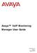 Avaya VoIP Monitoring Manager User Guide