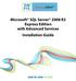 Microsoft SQL Server 2008 R2 Express Edition with Advanced Services Installation Guide