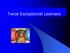 Twice Exceptional Learners