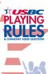 Table of Contents. USBC Contacts... 4 Legislative Update... 5. Chapter 1: USBC Introduction... 6 Rule 400 Youth Membership Eligibility...