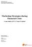 Marketing Strategies during Financial Crisis