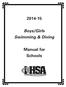 2014-15. Boys/Girls Swimming & Diving. Manual for Schools