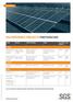 SGS REFERENCE PROJECTS PHOTOVOLTAIC
