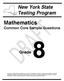 Mathematics Common Core Sample Questions