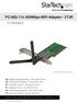 PCI 802.11n 300Mbps WiFi Adapter - 2T2R