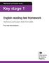 National curriculum tests. Key stage 1. English reading test framework. National curriculum tests from 2016. For test developers