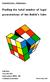Extended Essay Mathematics: Finding the total number of legal permutations of the Rubik s Cube