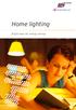 Home lighting. Bright ideas for energy savings