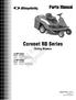 Reproduction. Not for. Coronet RD Series Riding Mowers. Parts Manual. 15.5HP Product. 17.5HP Product