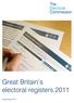 Great Britain s electoral registers 2011