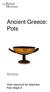 Ancient Greece: Pots. Black-figured lip cup Greek, around 540 BC. Visit resource for teachers Key stage 2