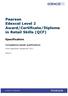 Pearson Edexcel Level 2 Award/Certificate/Diploma in Retail Skills (QCF)