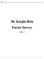 Mc Knight Risk Factor Survey