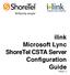 ilink Microsoft Lync ShoreTel CSTA Server Configuration Guide