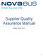 Supplier Quality Assurance Manual