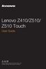Lenovo Z410/Z510/ Z510 Touch