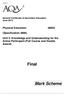 Final. Mark Scheme. Physical Education. (Specification 4890)