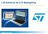 LED Solutions for LCD Backlighting