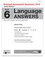 Released Assessment Questions, 2015 ANSWERS. Answering Multiple-Choice Questions
