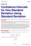 Confidence Intervals for One Standard Deviation Using Standard Deviation