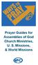 Prayer Guides for Assemblies of God Church Ministries, U. S. Missions, & World Missions