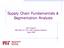Supply Chain Fundamentals & Segmentation Analysis. Chris Caplice ESD.260/15.770/1.260 Logistics Systems Sept 2006
