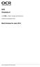GCE Chemistry A. Mark Scheme for June 2014. Unit F322: Chains, Energy and Resources. Advanced Subsidiary GCE. Oxford Cambridge and RSA Examinations