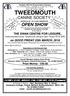 TWEEDMOUTH CANINE SOCIETY SCHEDULE OF 144 CLASS UNBENCHED OPEN SHOW