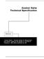 Control Valve Technical Specification