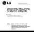 SERVICE MANUAL WASHING MACHINE