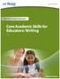 Core Academic Skills for Educators: Writing