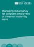 In Partnership. Managing redundancy for pregnant employees or those on maternity leave