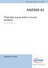 Application Note, V1.0, 2008 AN2008-03. Thermal equivalent circuit models. replaces AN2001-05. Industrial Power