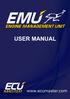 ATTENTION! ECUMASTER EMU can be used only for motor sports and cannot be used on public roads!