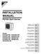 INSTALLATION MANUAL. R410A Split Series. Models RKS50G2V1B. Installation manual R410A Split series. Installationsanleitung Split-Baureihe R410A