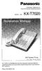 Panasonic. With Speaker Phone. Proprietary Telephone for Electronic Modular Switching System MODEL NO. KX-T7020. Illustrated Model: White