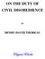 ON THE DUTY OF CIVIL DISOBEDIENCE HENRY DAVID THOREAU