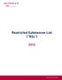 Restricted Substances List ( RSL )