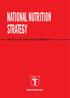 NATIONAL NUTRITION STRATEGY FOR 2011-2020, WITH A VISION TOWARD 2030